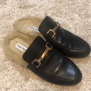 Steve Madden fur mules